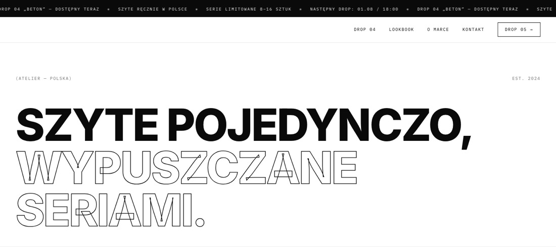 Strona marki odzieżowej